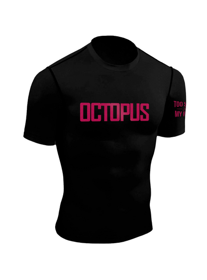 PINK OCTOPUS SHORT SLEEVE RASH GUARD