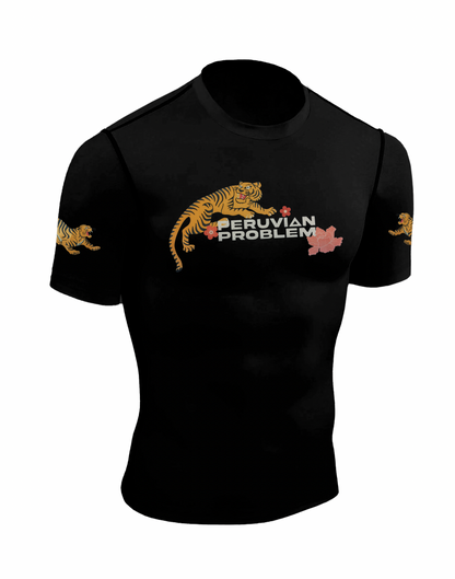 TIGER PERUVIAN PROBLEM SHORT SLEEVE RASH GUARD