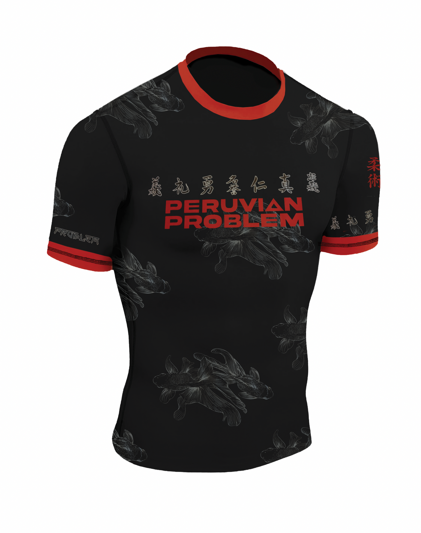 KOI FISH PERUVIAN PROBLEM SHORT SLEEVE RASH GUARD